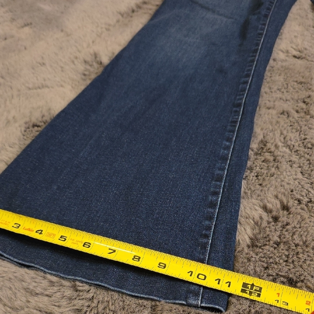 Evereve Dark Blue Flare Jeans - Picture 10 of 12